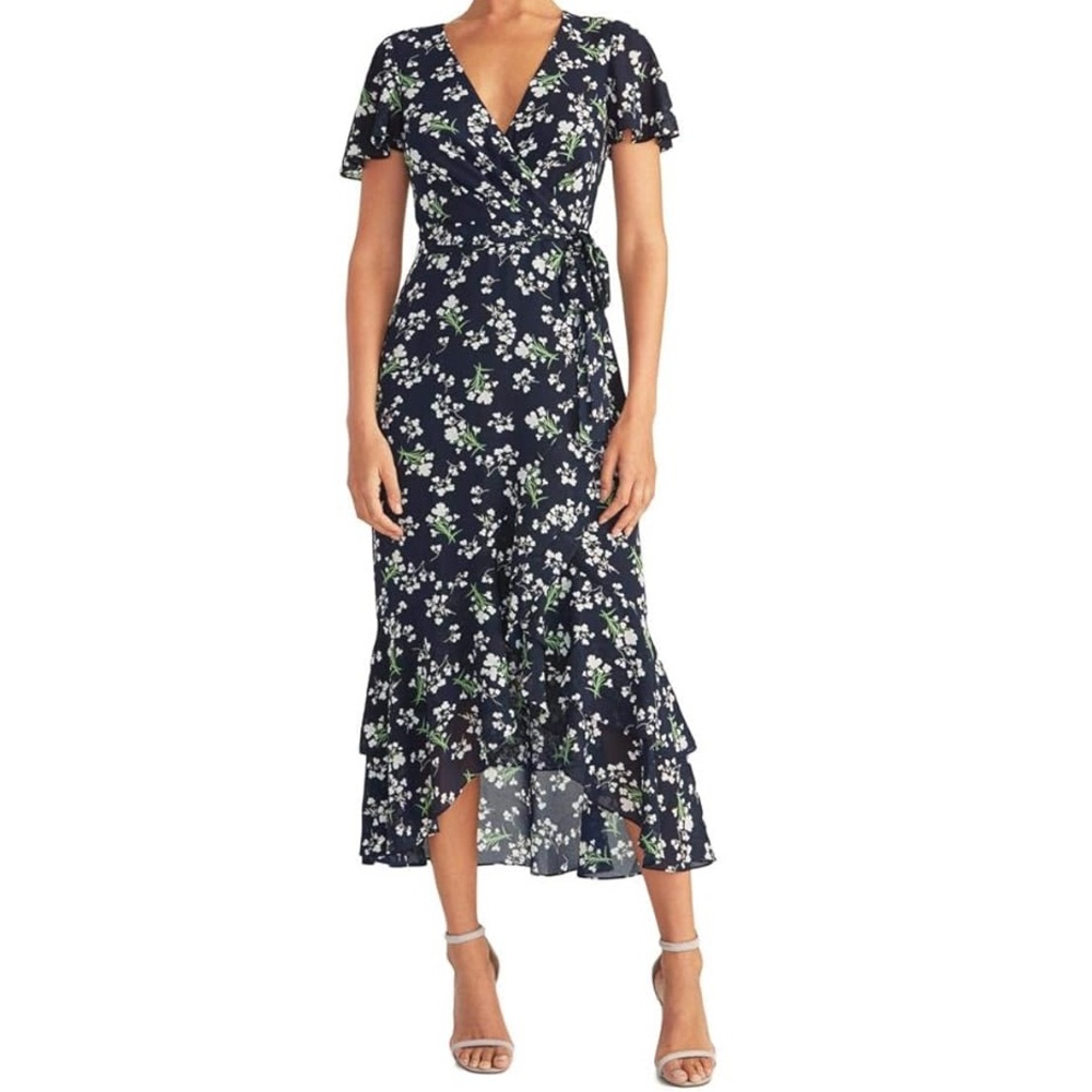 NWT Rachel Roy dress Navy Blue Surplice neckline Women’s Sz 12 $149